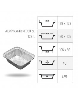 Alimünyum Kase 350gr 100'lü 