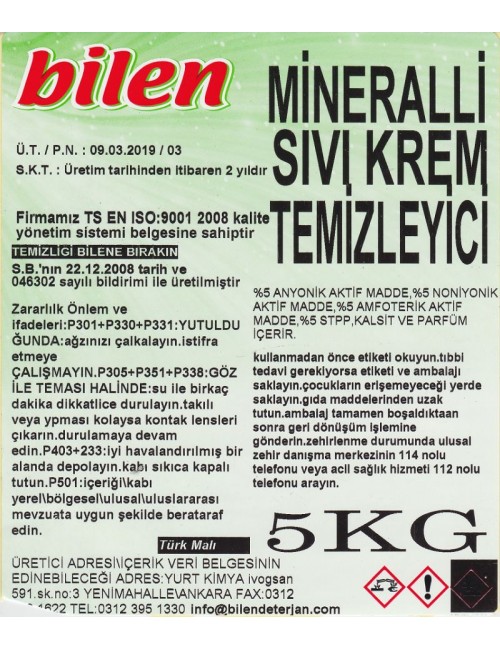 Sıvı Ovma Krem 5kg